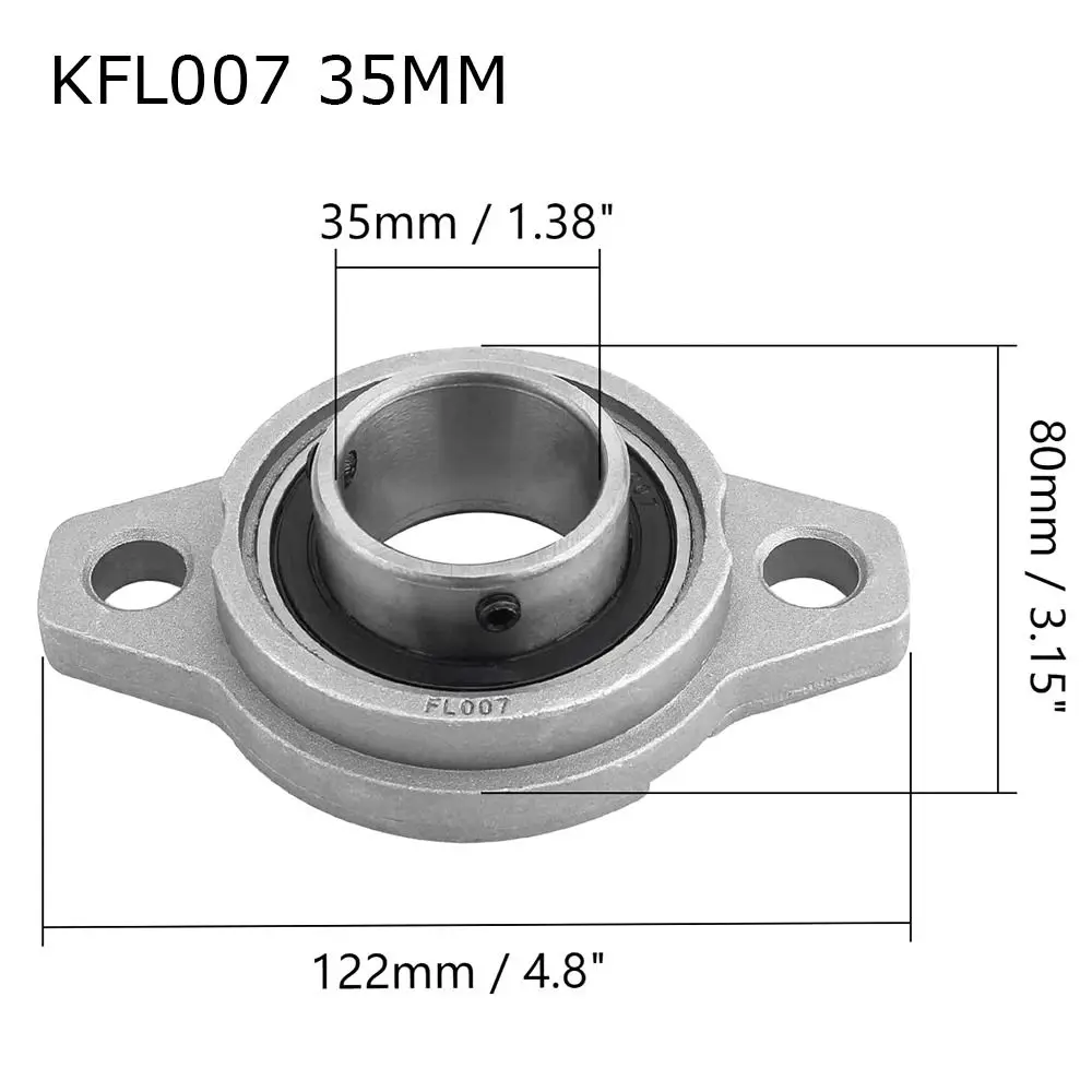 8mm 10mm 12mm 15mm Mounted Block Housing Thrust Bearing KFL08 KFL10 KFL12 KFL15 Pillow Block Bearing ZINC Alloy