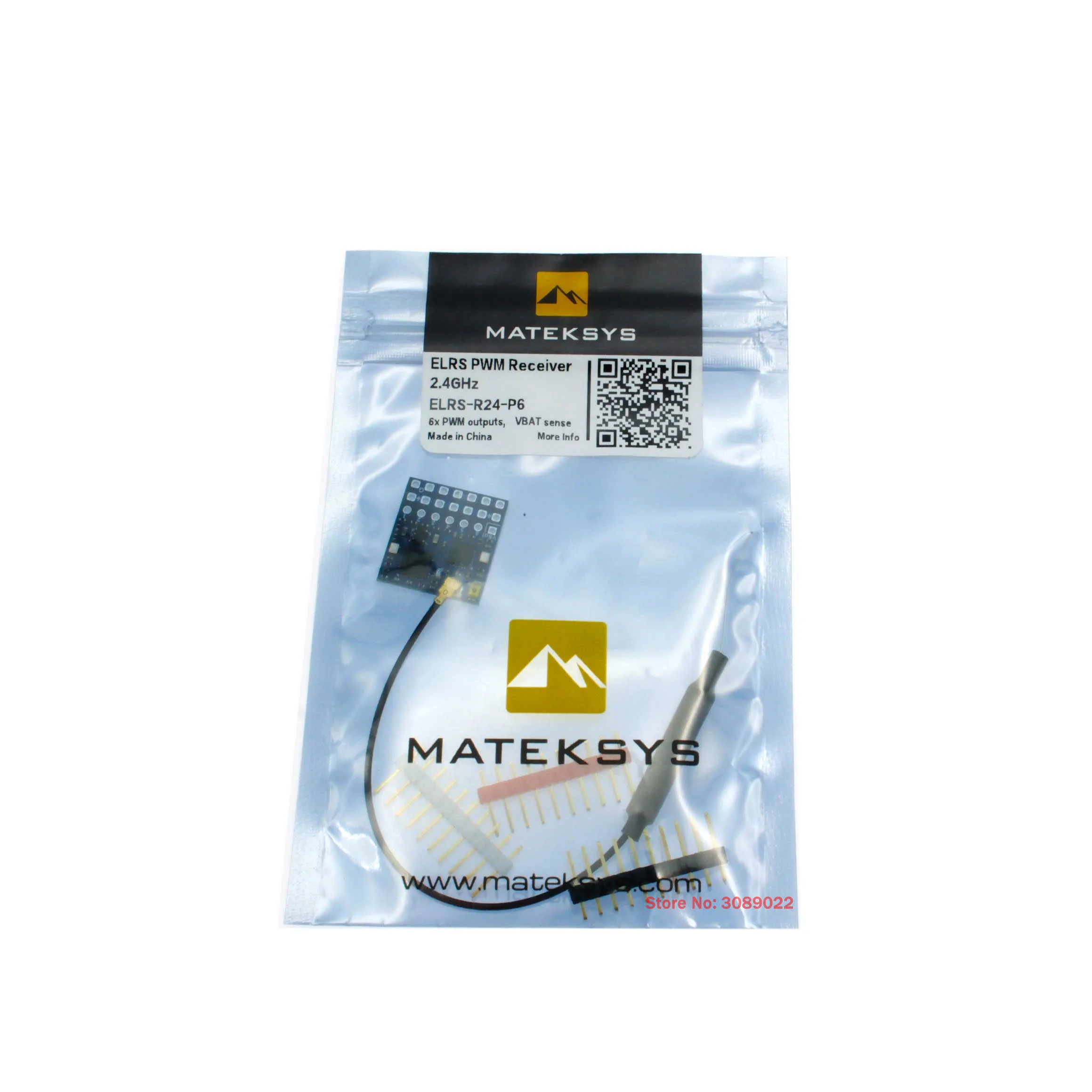 Matek Mateksys ExpressLRS ELRS R24-P6 2.4G RX SX1281ESP8285 나노 장거리 수신기 (안테나 포함) RC FPV 장거리 드론용