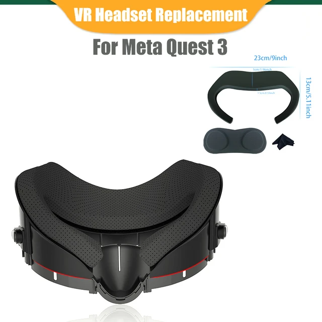 Face Mask For Meta Quest 3 VR Headset PU Leather Pad Face Interface  Replacement Mask For Quest 3 VR Accessories