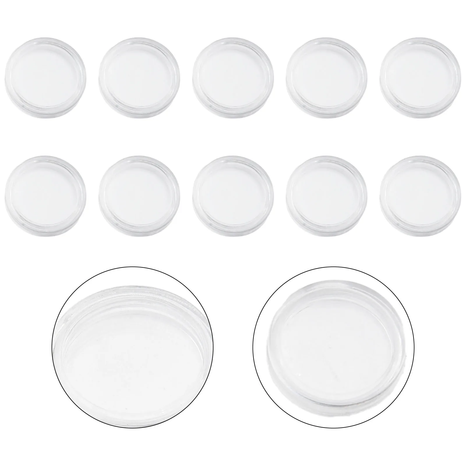

100pcs 16mm Commemorative Coins Collection Slab Display Round Coin Capsules Storage Case Transparent Plastic Small Round Boxes