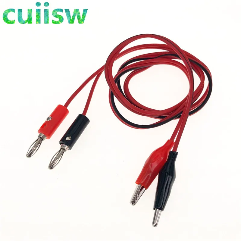 Alligator Testing Cord Lead Clip to Banana Plug 1 Pair for Multimeter Test alligator clips