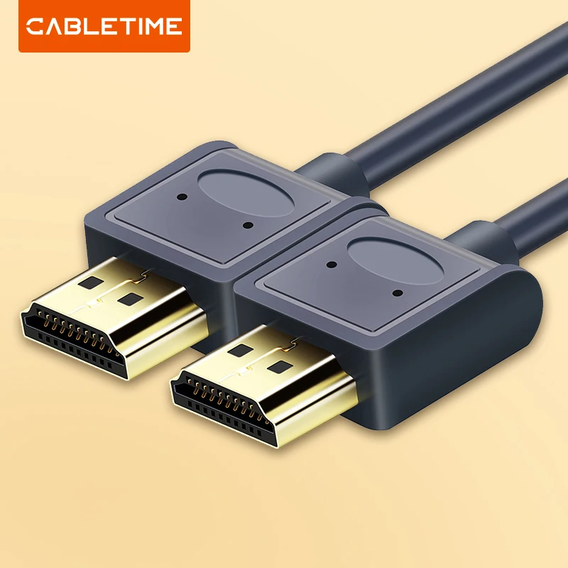 

CABLETIME HDMI Cable 3D 4K 2.0 60hz Full HD Premium 24K Gold Plated for Blue-Ray PS4 Box C125