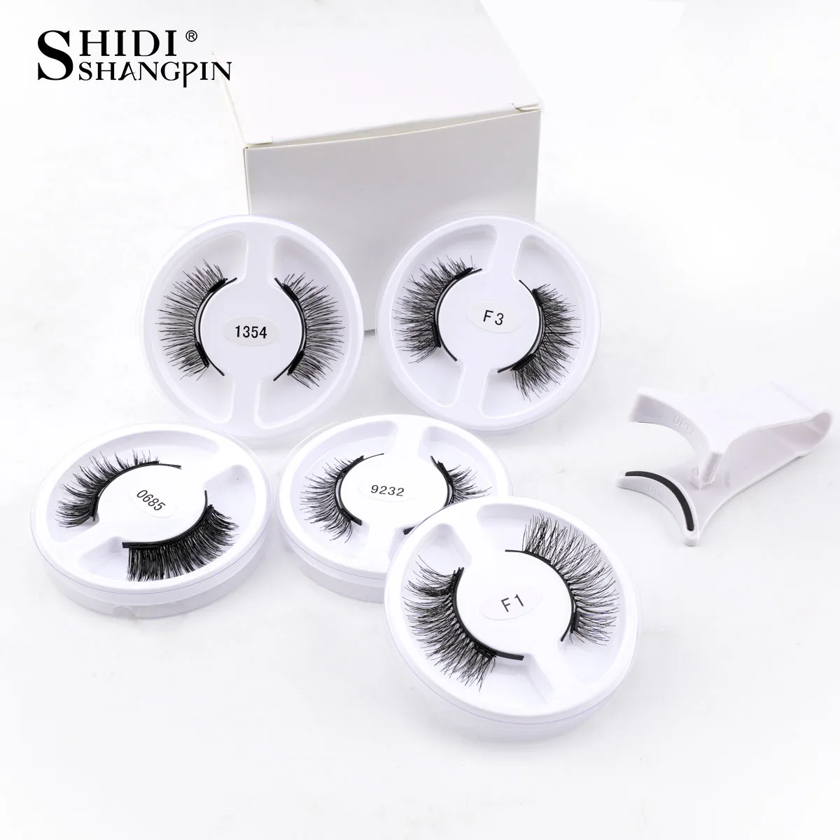 Magnetic Lashes Kit With Curler Pack 5 pairs 3D Magnetic False Eyelashes No Glue Needed Fluffy Reusable Make Up