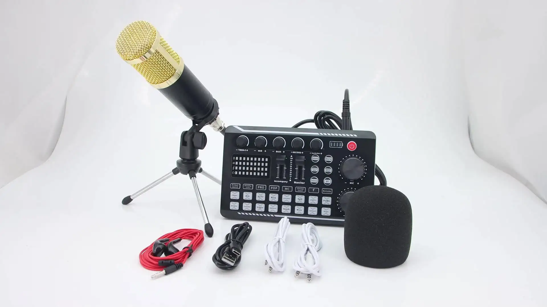 プロ用コンデンサーマイクBM-900 と多機能サウンドカードのセット プロ用コンデンサーマイクBM-900 と多機能サウンドカードのセット