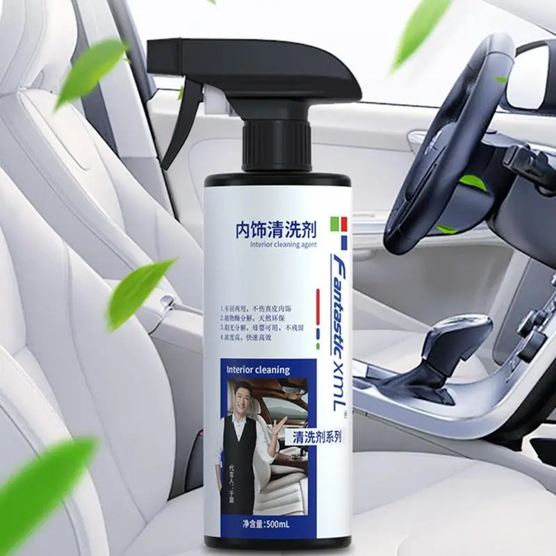 

Car Interior Cleaner 500ml Leather Care Spray For Cars Stain Remover For Carpet Upholstery Fabric And Much More
