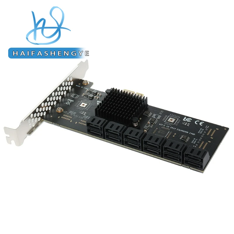 PCIe SATA Expansion Card SA3112J PCIE Adapter 2/6/12/16/20 Port PCI-Express X1 to SATA 3.0 Expansion Card 6Gbps High Speed Add On Card w/ PCI-E X4 X8 X16