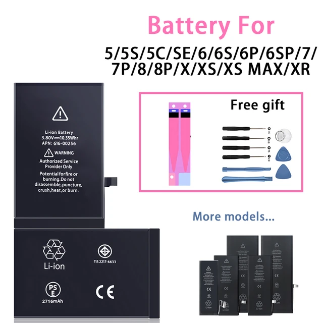 Batería para Apple iPhone X 2716mAh - AliExpress