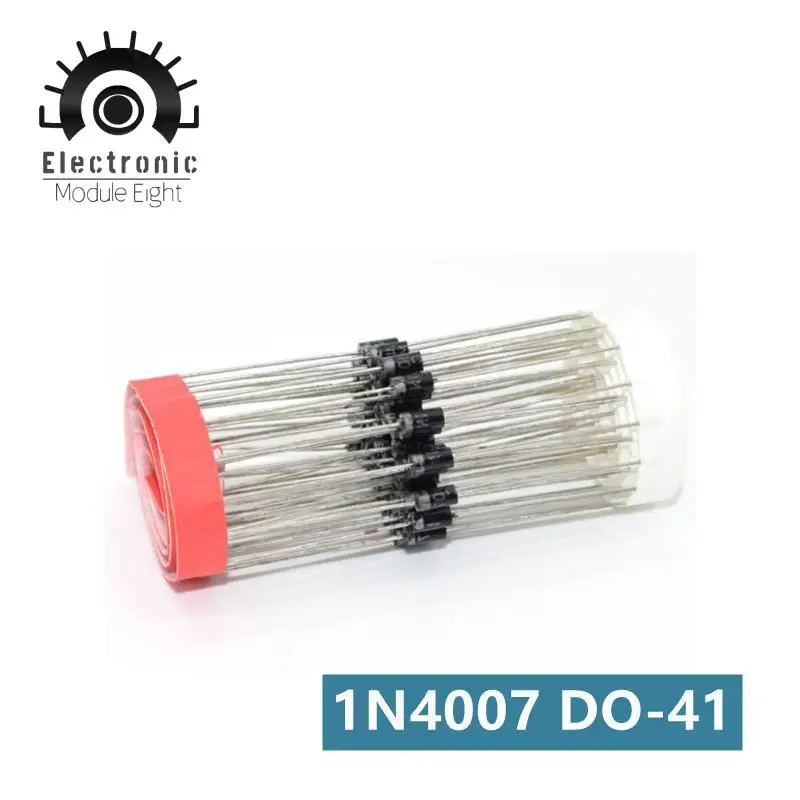 100 шт. 1N4007 4007 1A 1000V DO-41 высококачественный выпрямительный диод IN4007 1n4007 |