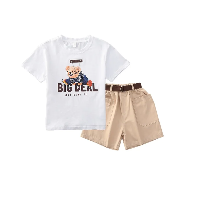 

Baby Clothes Set For Girls Summer Cotton Cartoon Print Short Sleeve T-Shirt +Shorts 2PCS Children Teenagers Casual Clothing Suit