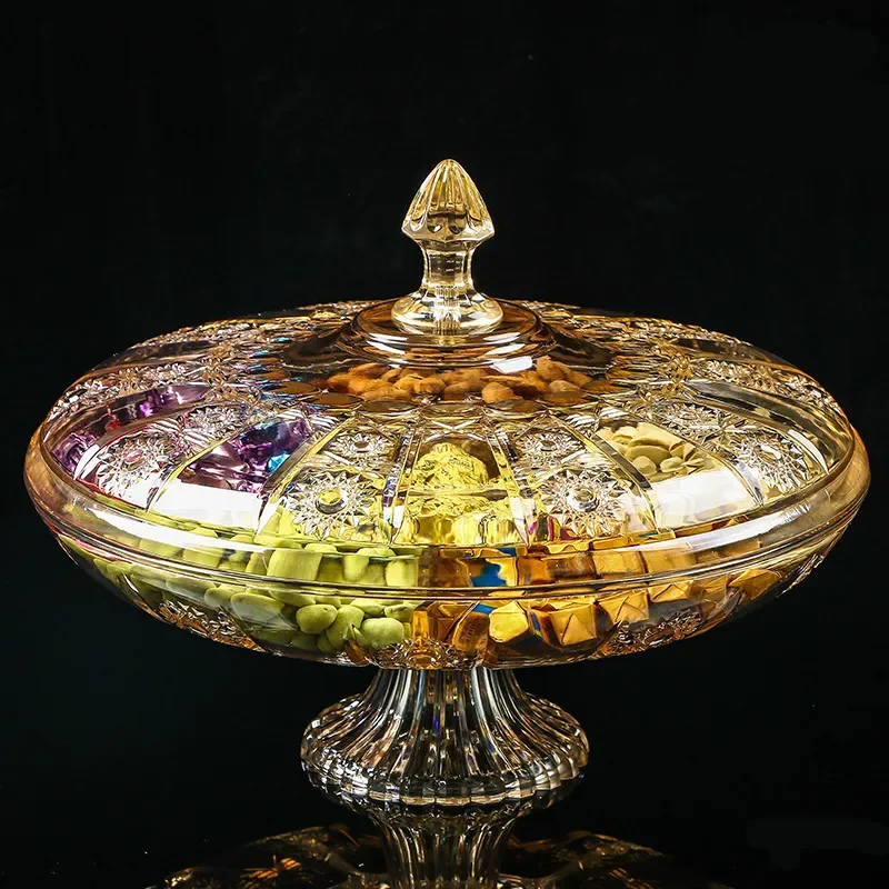 Transparent Acrylic Snack and Candy Dish with Cover