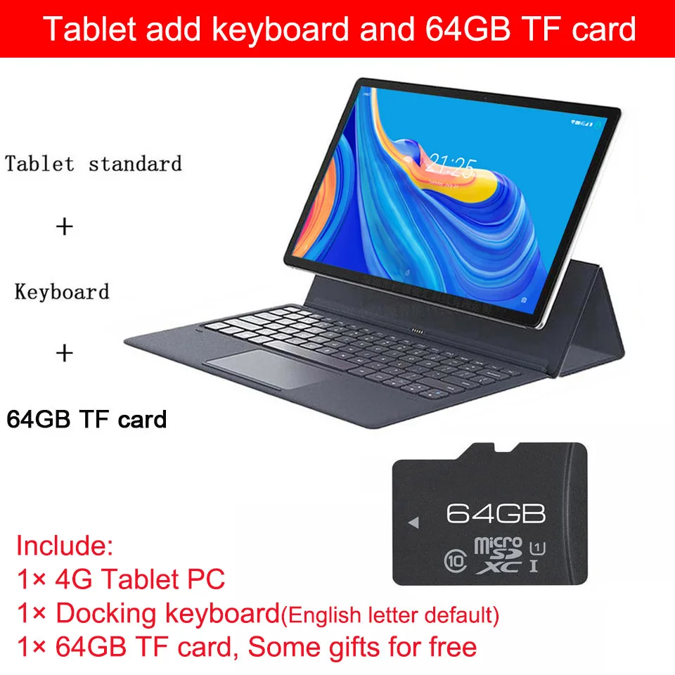 newest galaxy tablet 2022 Upgraded 4G Network 2 in 1 Tablet Laptop With Keyboard 128GB ROM Tablet Android 11.6 Inch Tablet GPS 2560*1600 cheap tablet with stylus Tablets