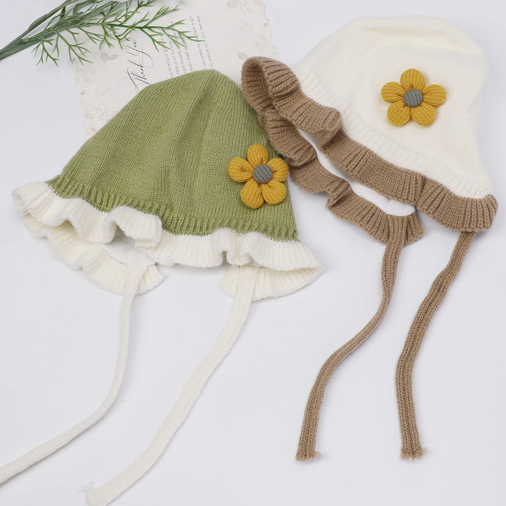 

Simple Style Children's Winter Hat Beanie Baby Cute Caps Strap Adjustable Elastic Inside Plus Cotton Comfortable Soft Baby Items