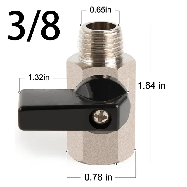 Joywayus Valvola A Sfera In Ottone 3/4 Pollice - Doppia Attacco Femmina NPT, Raccordo Per Tubi, Maniglia Antiscivolo, Per Acqua, Aria E Gas - 6