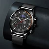 2023 Luxury Brand Fashion Mens Watches Men Business Stainless Steel Mesh Belt Quartz Wrist Watch Man Sports Casual Leather Watch 4