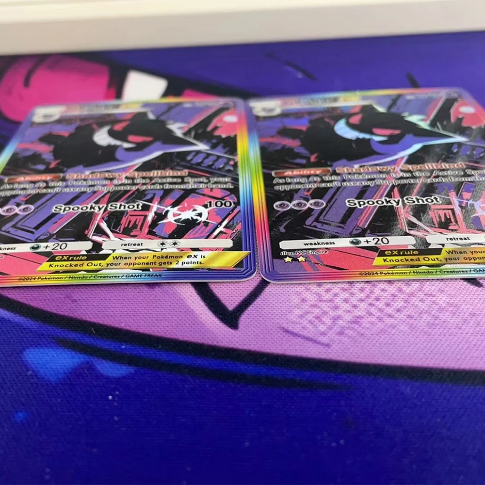 Gengar Ex Holographic Textured Anime Collectible Card