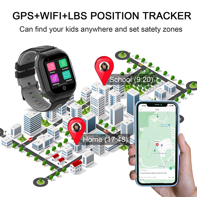 Gps Tracking Cheap Smartwatch With Gps Wonlex Kids Smart Watch 4G GPS WIFI  Location Tracker SOS Video