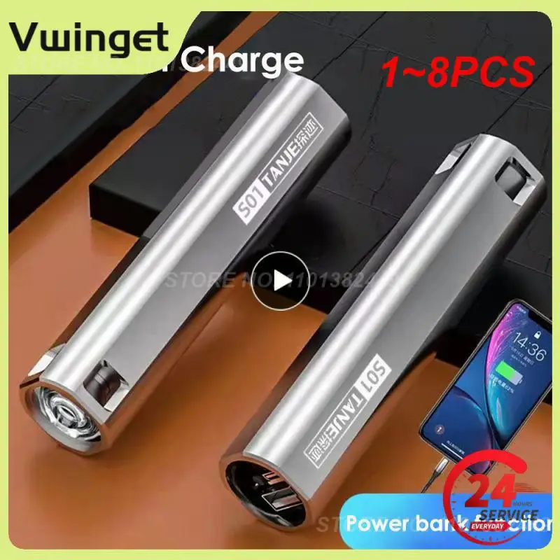 

1 ~ 8 шт. супер яркий светодиодный фонарик, портативный USB Перезаряжаемый фонарик для экстренных ситуаций, водонепроницаемый портативный мини-фонарик для езды на кемпинге