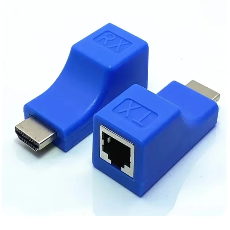 1쌍 HDMI to RJ45 어댑터 컨버터 연장기 RJ45 포트 네트워크 30M to RJ45 Over CAT5e / 6 UTP LAN 연장 케이블 어댑터
