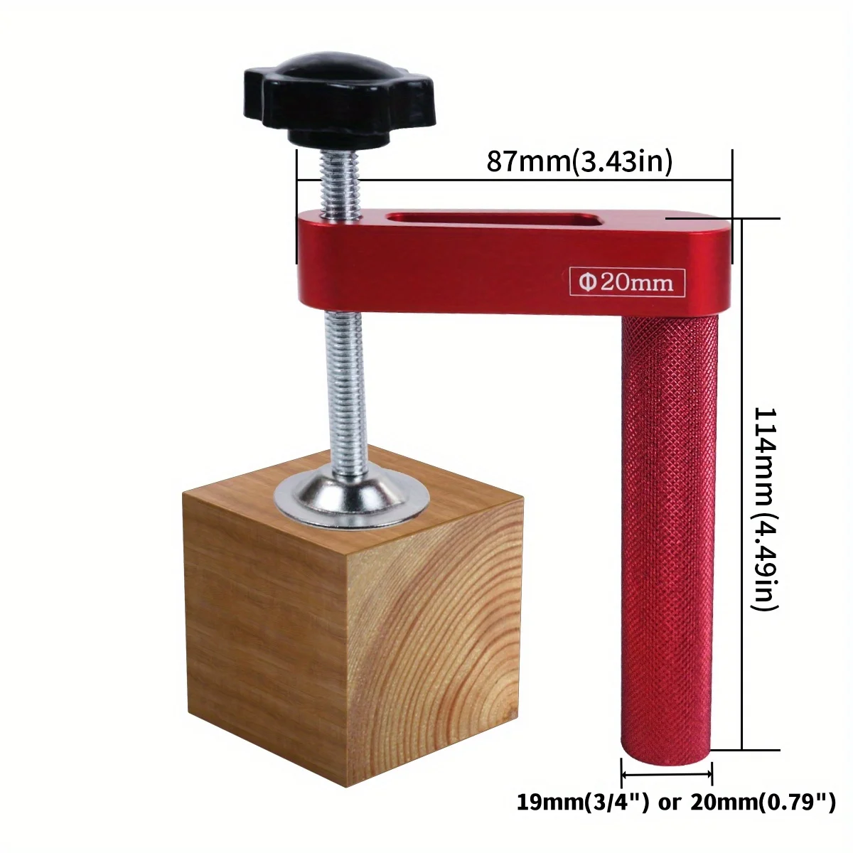 Woodworking Clamp 1pc/2pcs Dog Hole Clamp 19mm / 20mm Woodworking Bench Stop Bench Dog Clamp Aluminum Alloy Desktop Fixed Clip-Hold Down Clamps