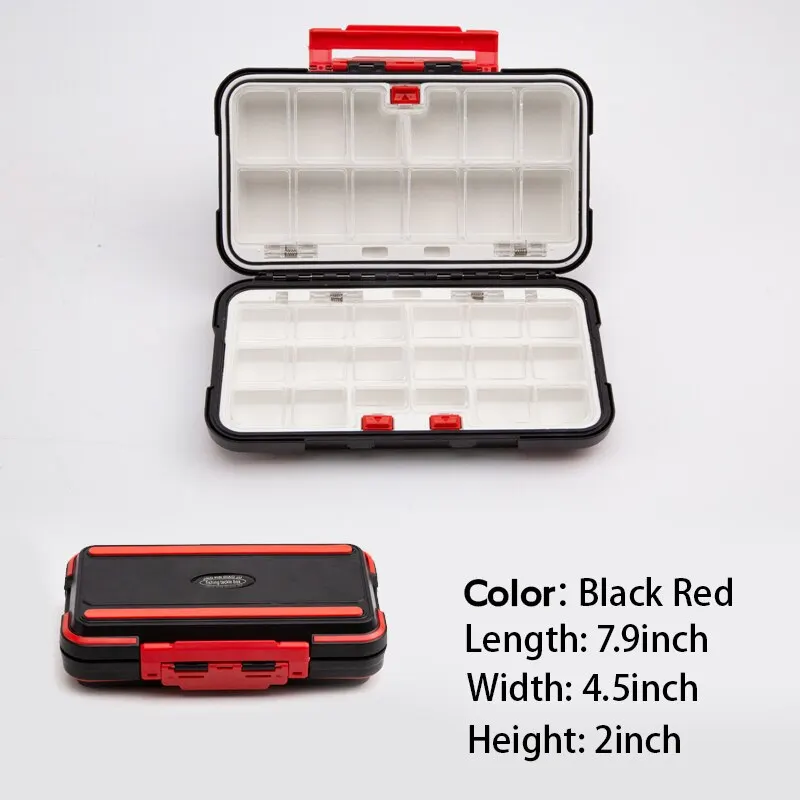 Fishing Waterproof Fishing Tackle Box Double Sided Opening and Closing Bait Tool Storage Box Multifunctional Goods