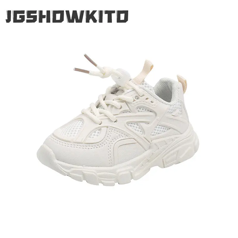 

2023 Spring and Autumn New Children's Casual Boys Black Sport Shoes for School Kids Fashion Non-slip Round-toe Girls Sneakers