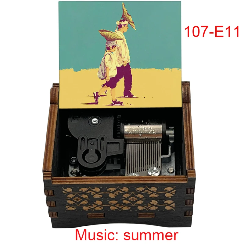 Summer Music from Movie Kikujiro Theme Wooden mechanical Music Box Boys Girls Friends Gifts Christmas Birthday Gift