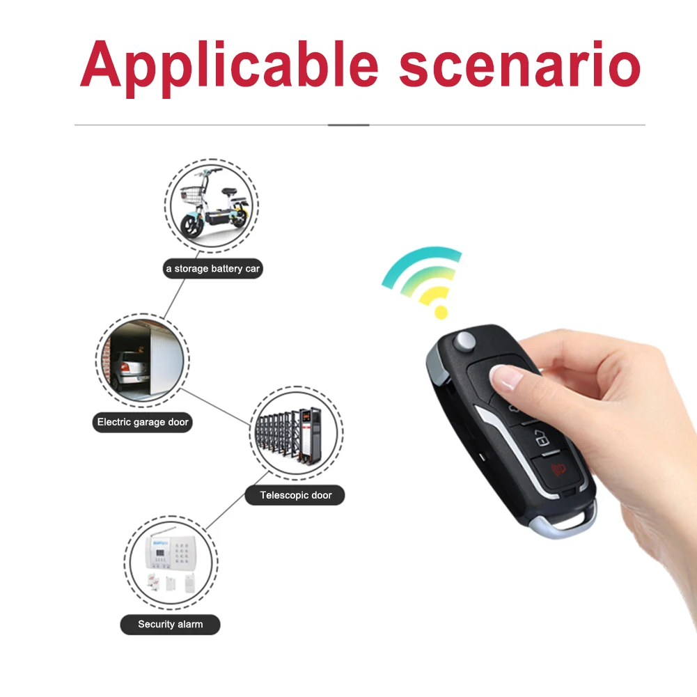 Copy Remote Control 433.92 MHz Gate Opener Remote Universal Duplicator Key High Sensitivity for Car Home Garage Door Gate