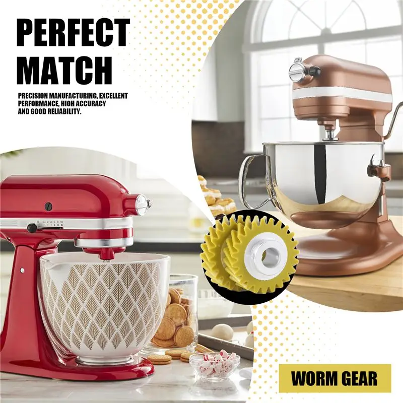 B01C-8Pcs W10112253 믹서 웜 기어 교체 부품은 Kitchenaid 믹서에 완벽하게 적합합니다-4162897 4169830 AP4295669를 대체합니다.