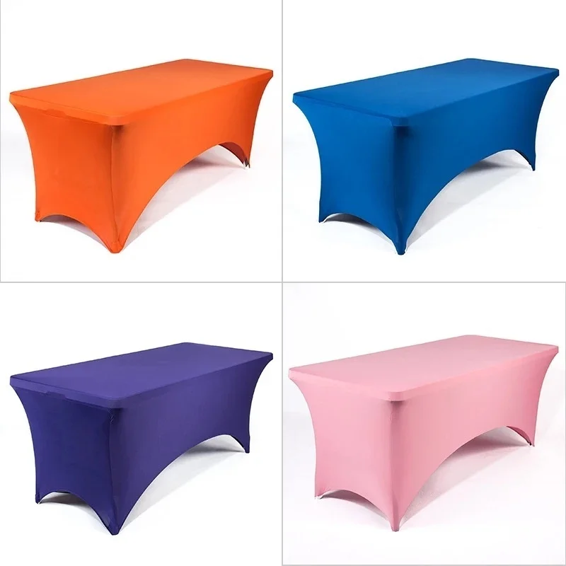Description Picture 4 of itemHotel Wedding Banquet Solid Color Spandex Tablecloth 4FT Elastic Fabric Table Cover Non-Slip Delicate Durable Party Supplies