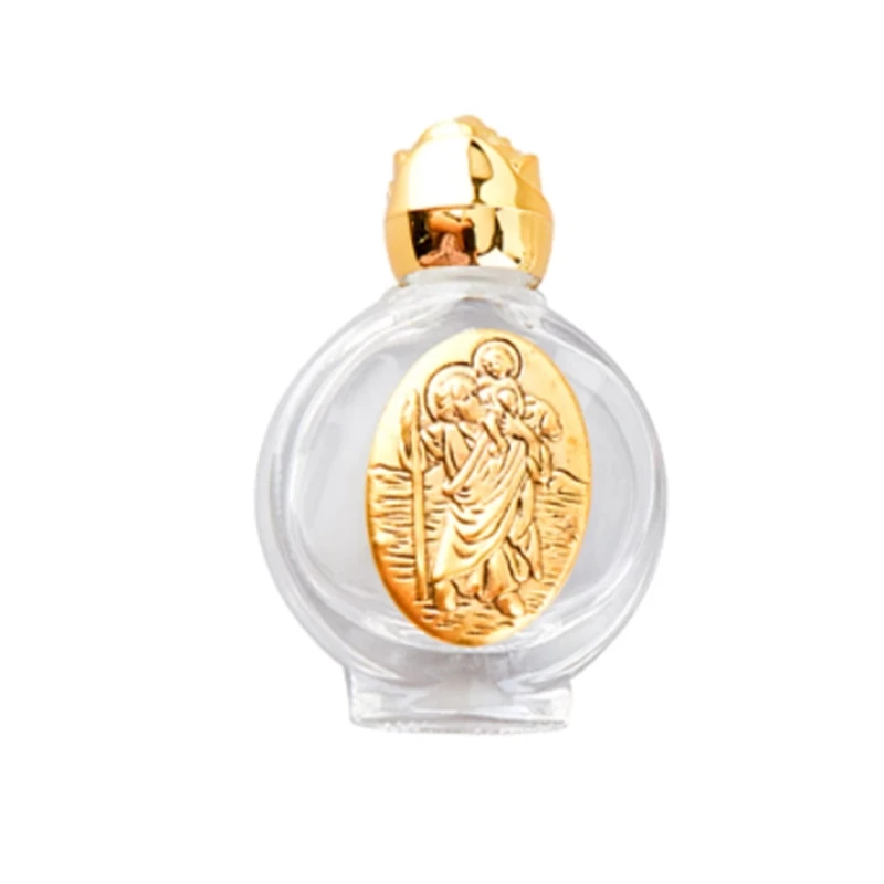Empty Holy Water Bottle with Lid Clear Glass Organizer Praying Supplies holy water bottle
