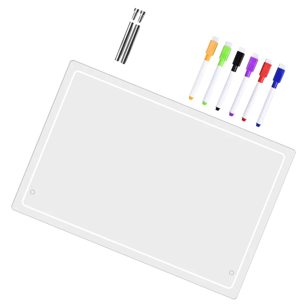 Office Desk Clear Acrylic Writing Board Tabletop Memo Message Daily Planner Board Practice Whiteboard