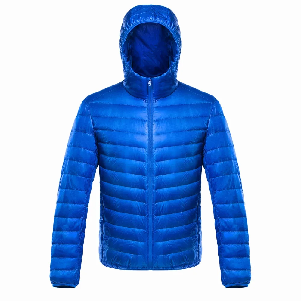 2023 Lightweight Autumn Winter Down Jacket Men Puffer Jacket Waterproof Hooded Short White Duck Down Men's Clothing Jacket Coat