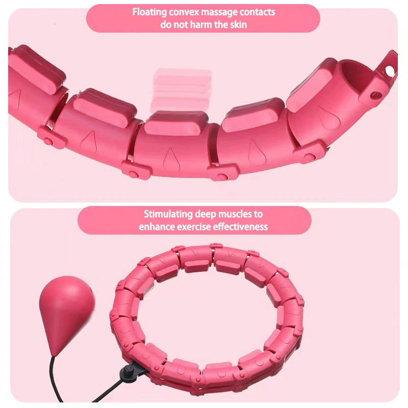 Fitness Hoop Adjustable Exercise Ring for Abdominal Workout Detachable Fitness Ring Equipment Gym Home Workout Weight Loss