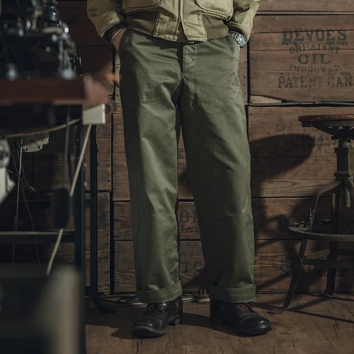 Rugged Bronson Army M-43 Field Pants Cotton Sateen 40s Vintage