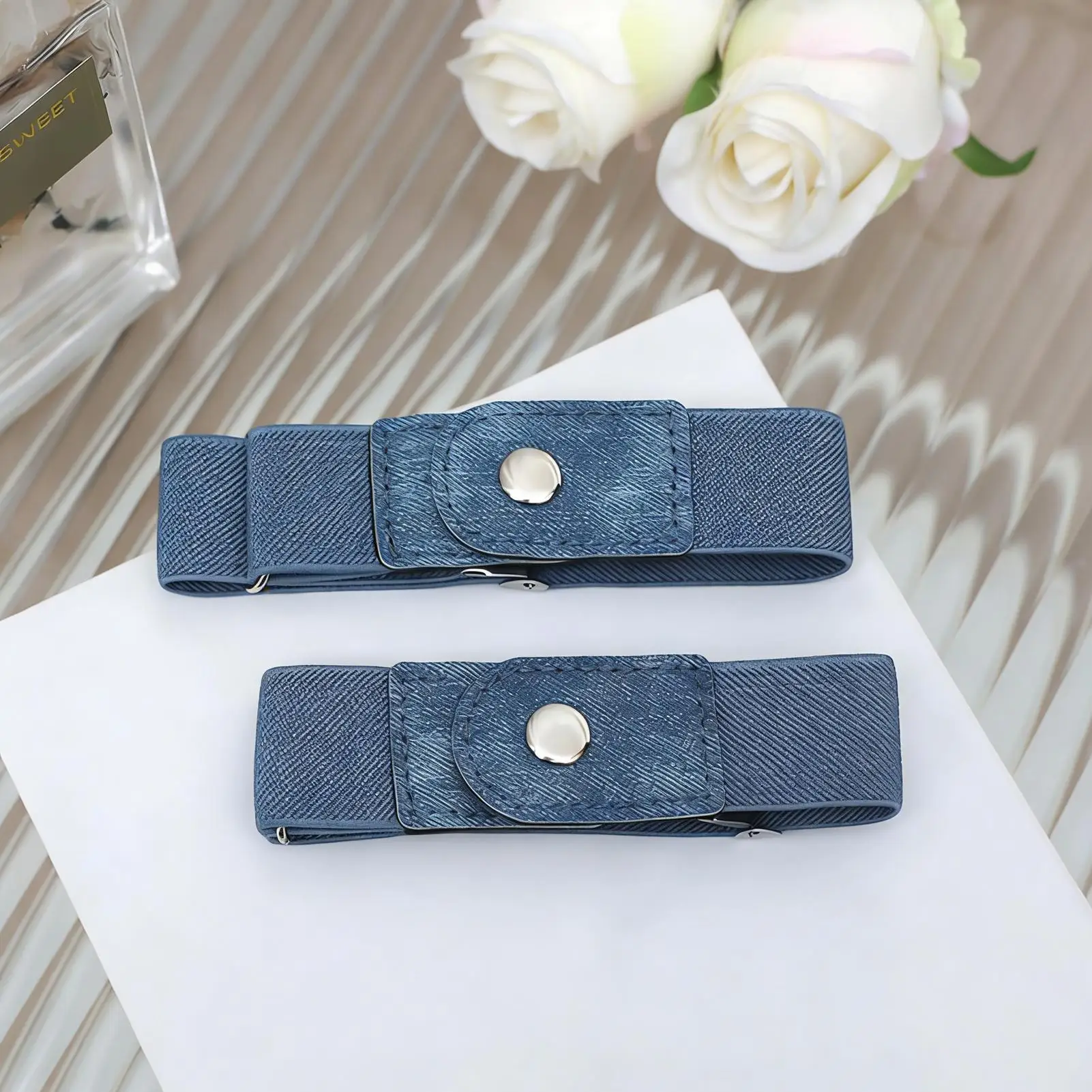 Elastischer Bund für Damen und Herren, ideal für Jeans, Hosen und Kleider. Ohne Schnalle, einfach anzuziehen, verstellbar._voghion.com
