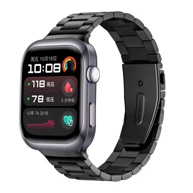 Quick Fit Stainless Steel No Gaps Strap with Folding Buckle Bracelet