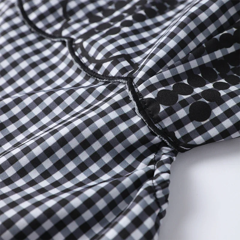 Vestido largo elegante con bordado calado para mujer, vestido largo sin mangas a cuadros, elegante, para primavera y verano, nuevo estilo urbano