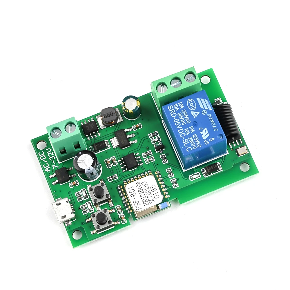 Ewelink-wifi Módulo de Interruptor rf Canal Auto-locking dc 5v 732v sem Fio App Controle Remoto para Alexa Google Smart Home 433mhz