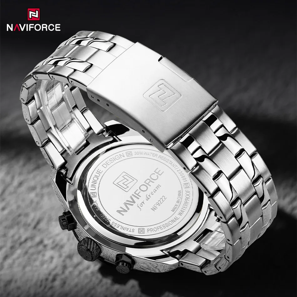 NAVIFORCE Men Watch Business Luxury Waterproof Stainless Steel