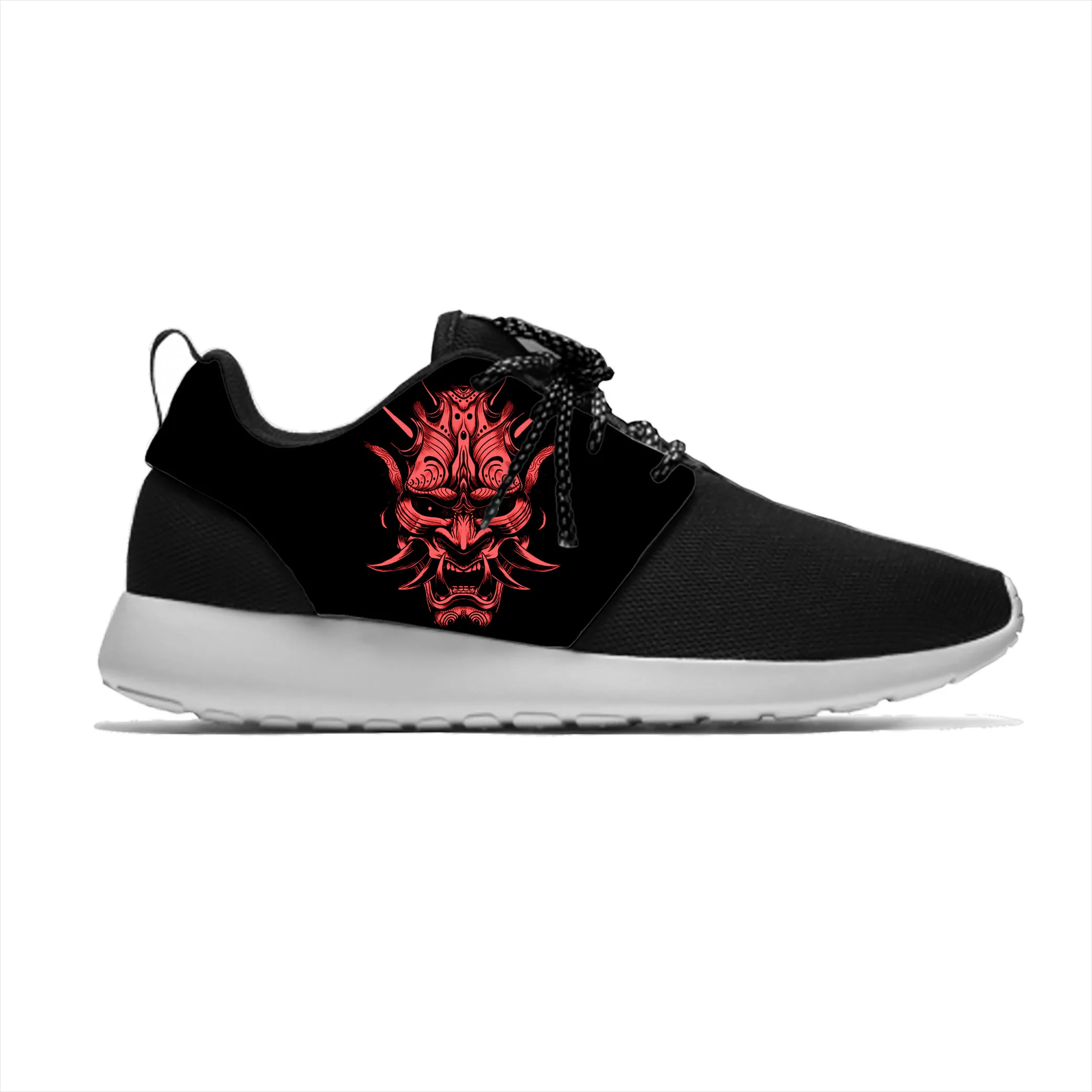 

Japanese Demon Skull Devil Oni Mask Samurai Funny Sport Running Shoes Casual Breathable Lightweight 3D Print Men Women Sneakers