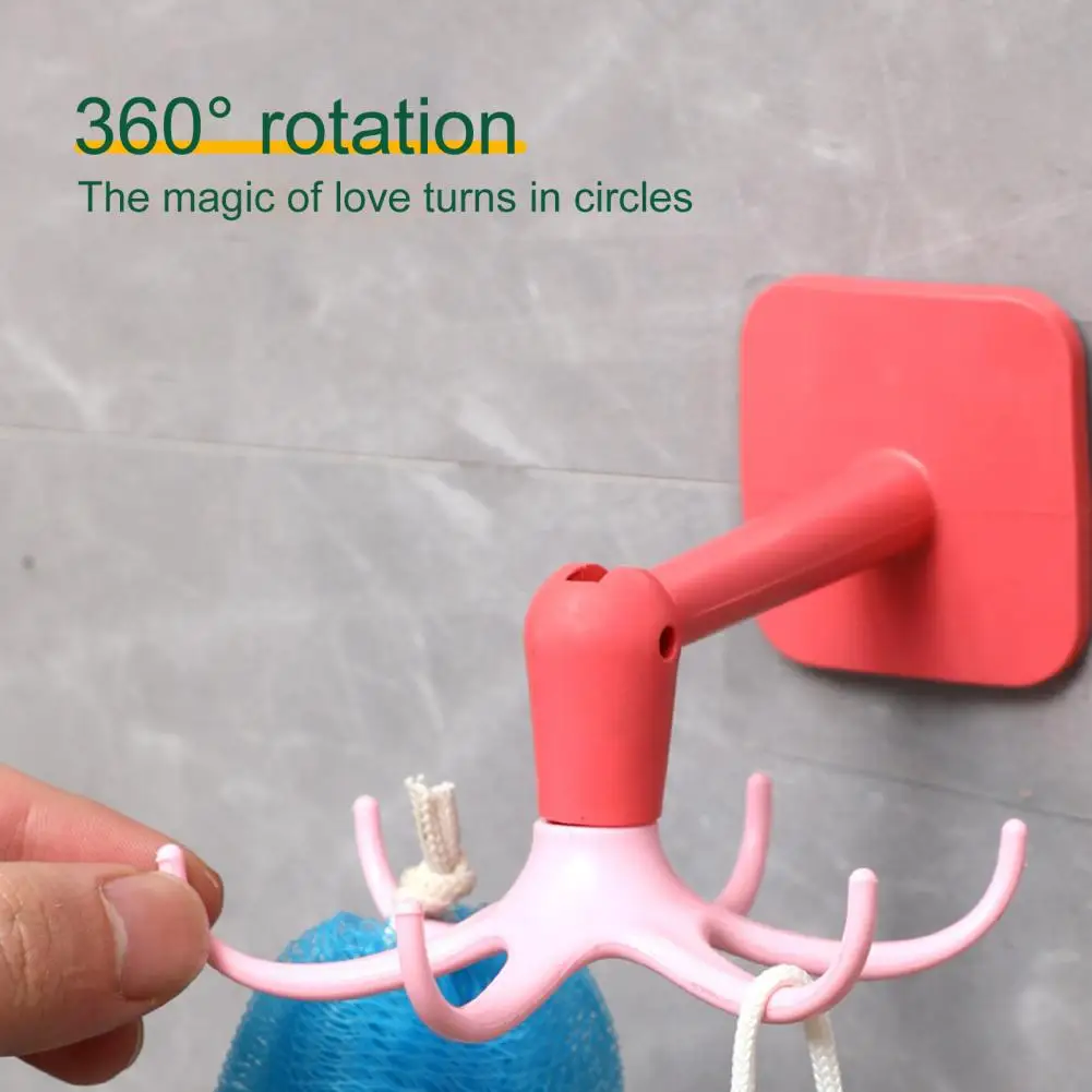 

Wall-mounted Hook 360-degree Rotatable Kitchen Hook Space-saving Wall-mounted Storage Organizer for Home Multi-purpose Rack