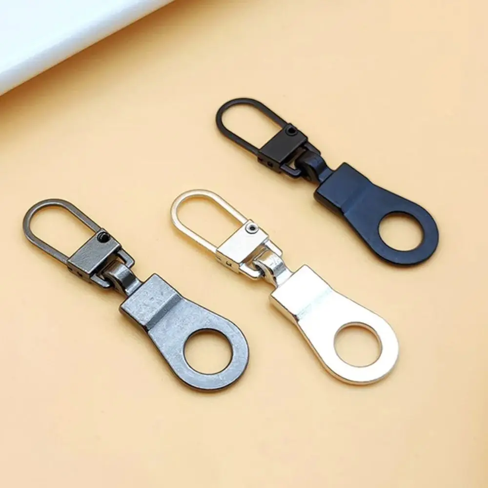 5PCS Metal Zip Puller Replacement Tab Zipper Sliders Head Zipper Head Detachable Backpacks Purses Repair Sewing Accessories