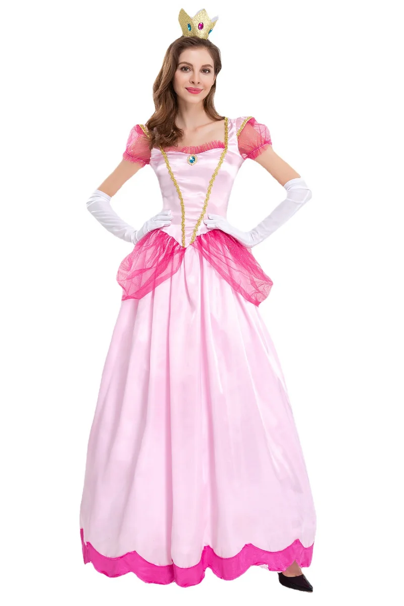 Abito da principessa per ragazze da donna, pesca, faggio, rosa, per adulti,  sexy, palazzo delle fiabe, abito lungo, performance, costume cosplay,  vestito estivo - AliExpress