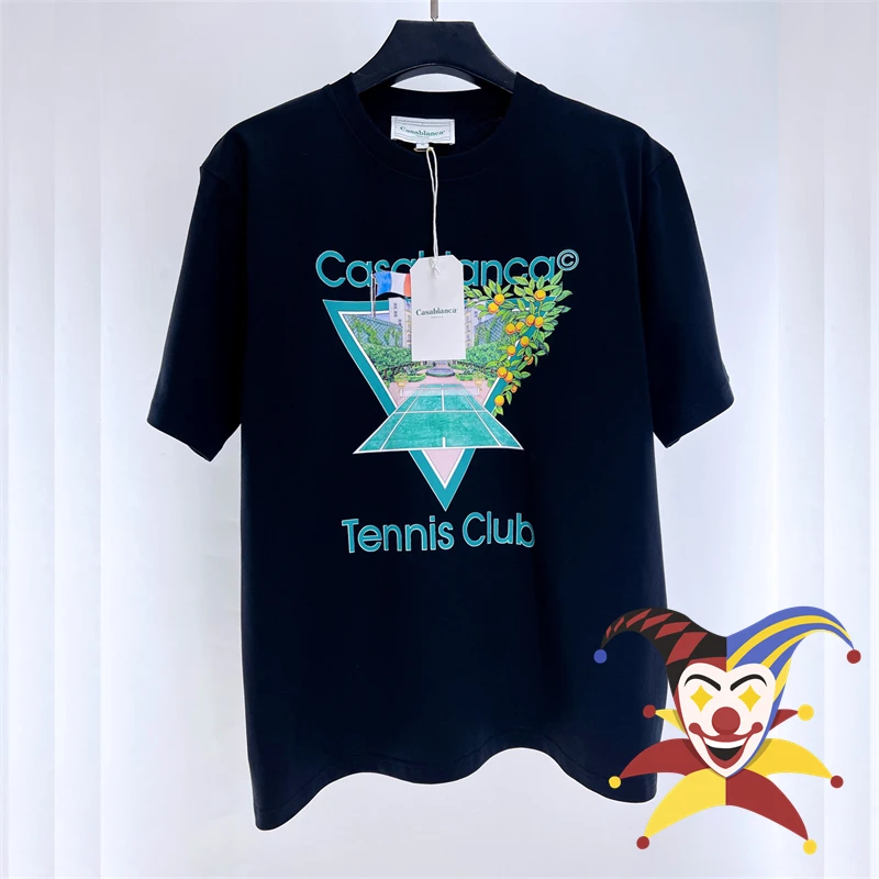

Tennis Club Casablanca T Shirt Men Women 1:1 Inverted Triangle T-Shirt Top Tees