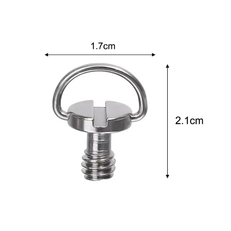 10/1PCS Thread D-Ring Stainless Steel Camera Screw for Camera Tripod Quick Release Plate Mounting 1/4inch Folding C-ring Adapter