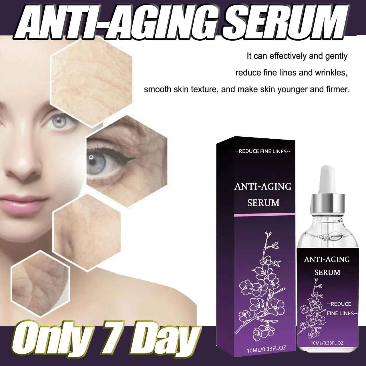 Premium Anti-Wrinkle Hyaluronic Acid Serum - Reduces Fine Lines Deep Hydration Firms Skin Fast Absorption Non-Greasy 2