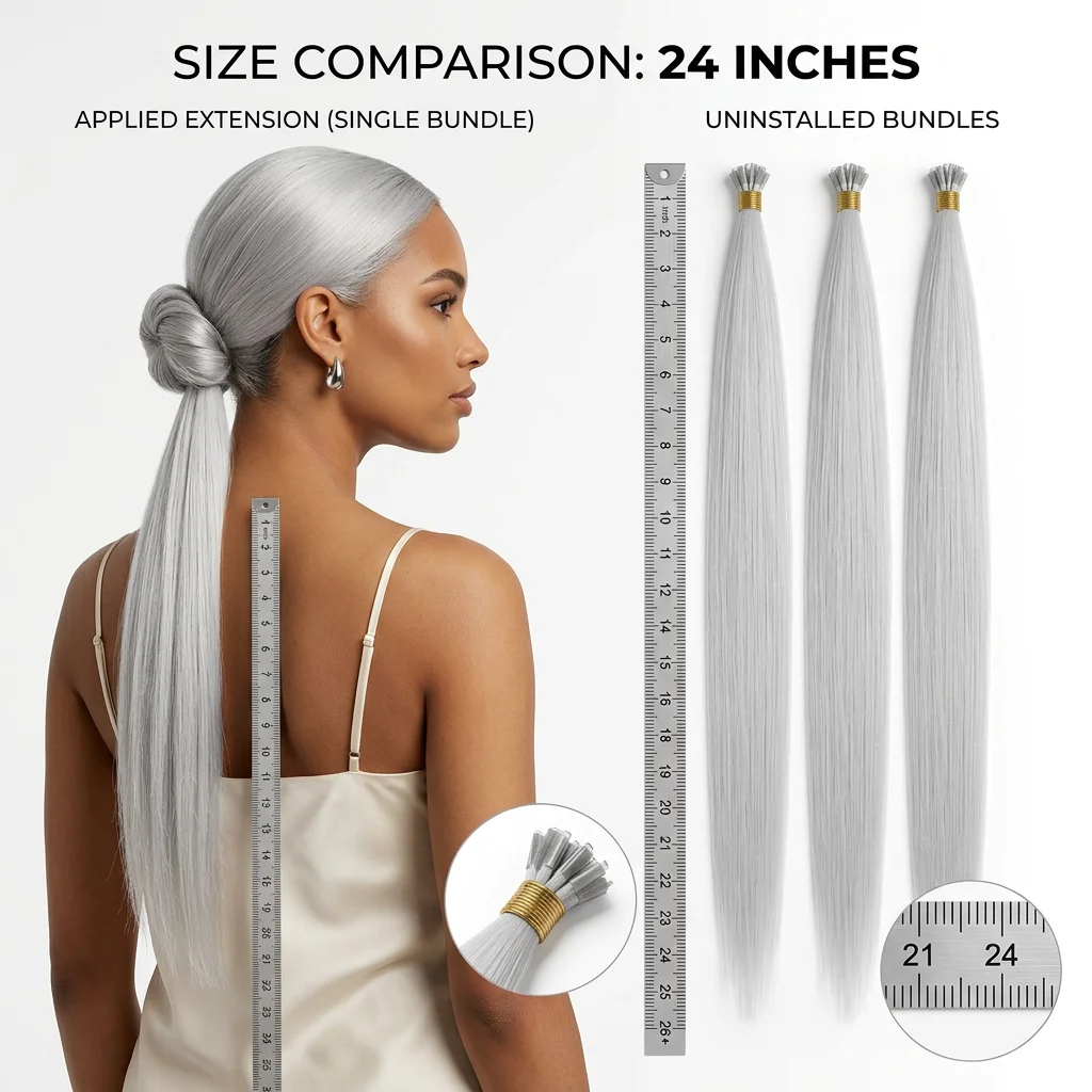 1 Bundles 24 Inch Silver Braiding Hair, Pre-Treated Weft Ends, for Fashion, Costume, and Face-Framing Hairstyles synthetic 6