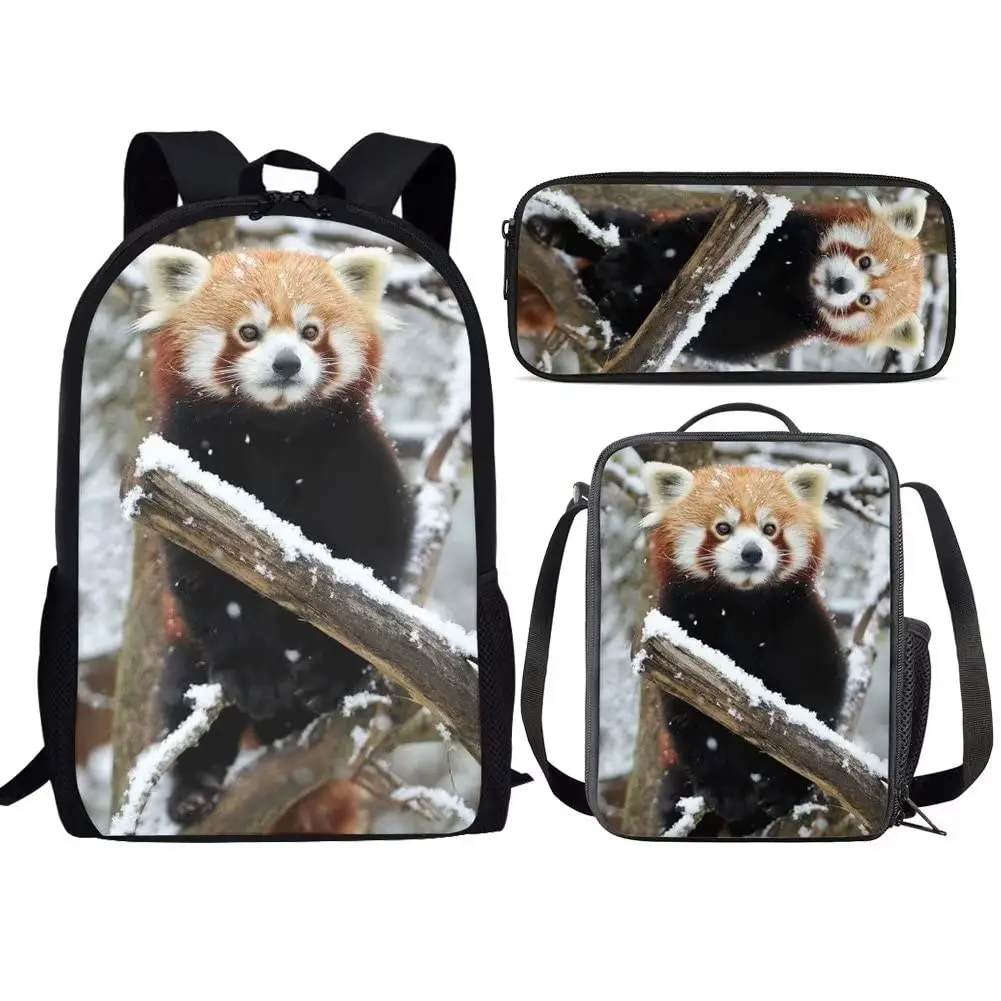 Kids Backpack Red Panda 3D Print Student School Bag For Boys Girls Children Rucksack Women Large Capacity Bag Travel Backpacks