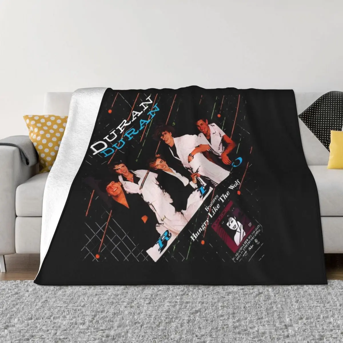 

Duran Duran World Tour 1983-4 Throw Blanket Extra Large Throw Blanket blankets and blankets Flannels Blanket Camping
