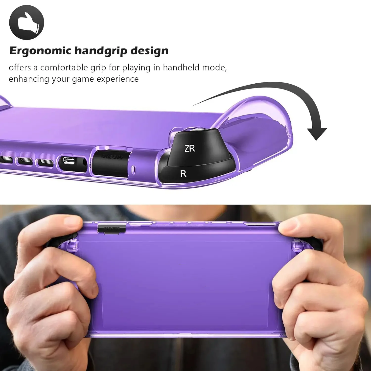 Clear Protective Case with Ergonomic Grip and Shock-Absorption